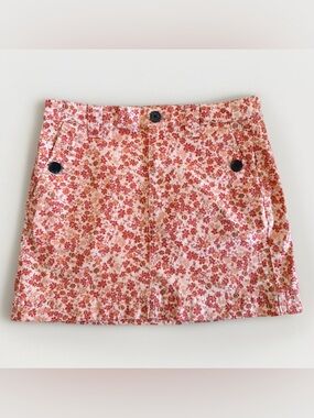 Wild Fable Orange Floral Mini Skirt Size 4